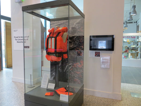  The newly acquired life jacket at Manchester Museum