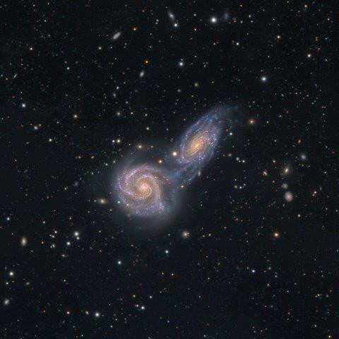 two galaxies collide