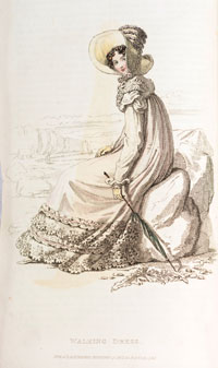 Ackermann's 1818 walking dress. Courtesy of the University of Sussex