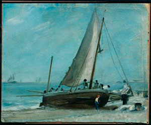  Constable's Brighton Beach with fishing boat c 1924 - 28. Courtesy of the V&A..