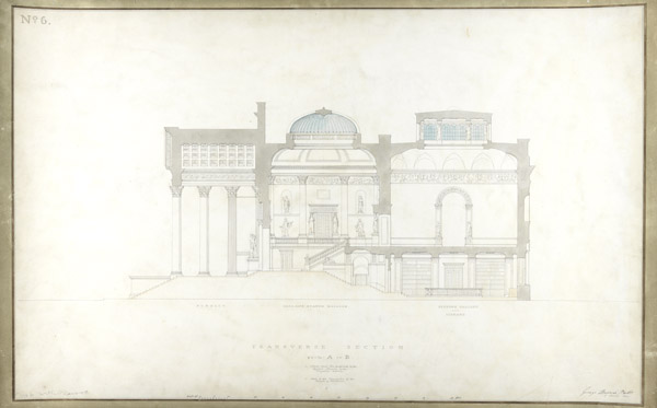 Basevi architect drawing.  Courtesy of the Fitzwilliam Museum.
