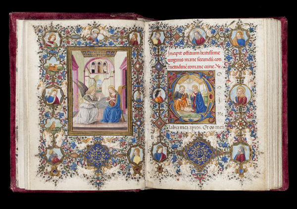 Book of Hours  illuminated by Vante di Gabriello di Vante Attavanti (act. c.1480 - 1485), Florence, c.1480  - c.1490, tempera on  parchment. Courtesy of the Fitzwilliam Museum.