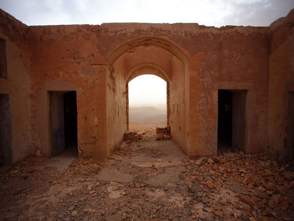 Images this month are from the photographic exhibition 'Empires of Emptiness: Fortresses of the Sahara and the Steppe' showing at Jackfield Tile Museum until September. It looks at the value of deserts to empires - from Russian fortifications of the Central Asian Steppe to French attempts to control the Sahara. This image: main courtyard of the fortress of Zirara, Algeria. Photo c Yacine Ketfi.  