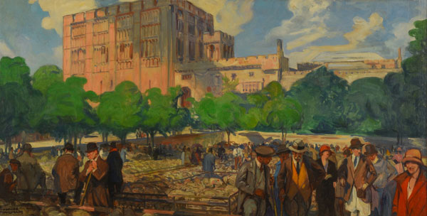 norfolk castle 1920s painting