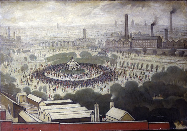 lowry image of city with smoky chimneys