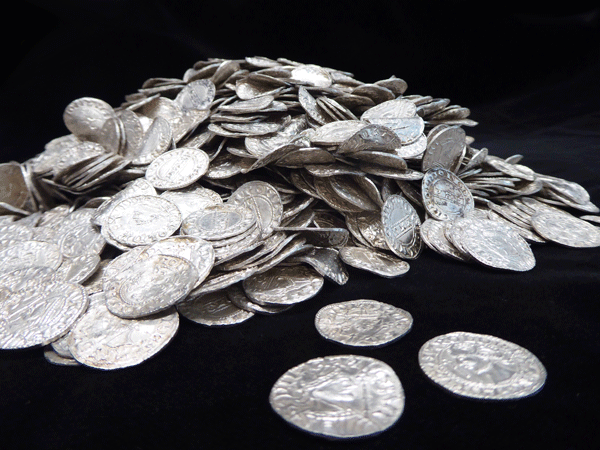 pile of 11th century coins