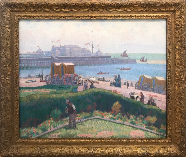 seaside portrait showing brighton pier on sunny day