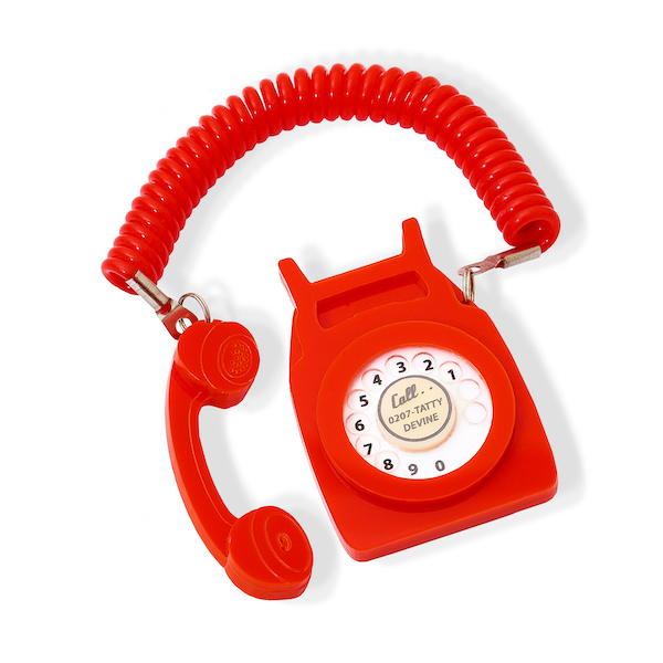 plastic telephone brooch